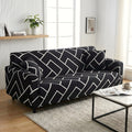 Housse de canapé élastique noir et blanc ou bleu jean