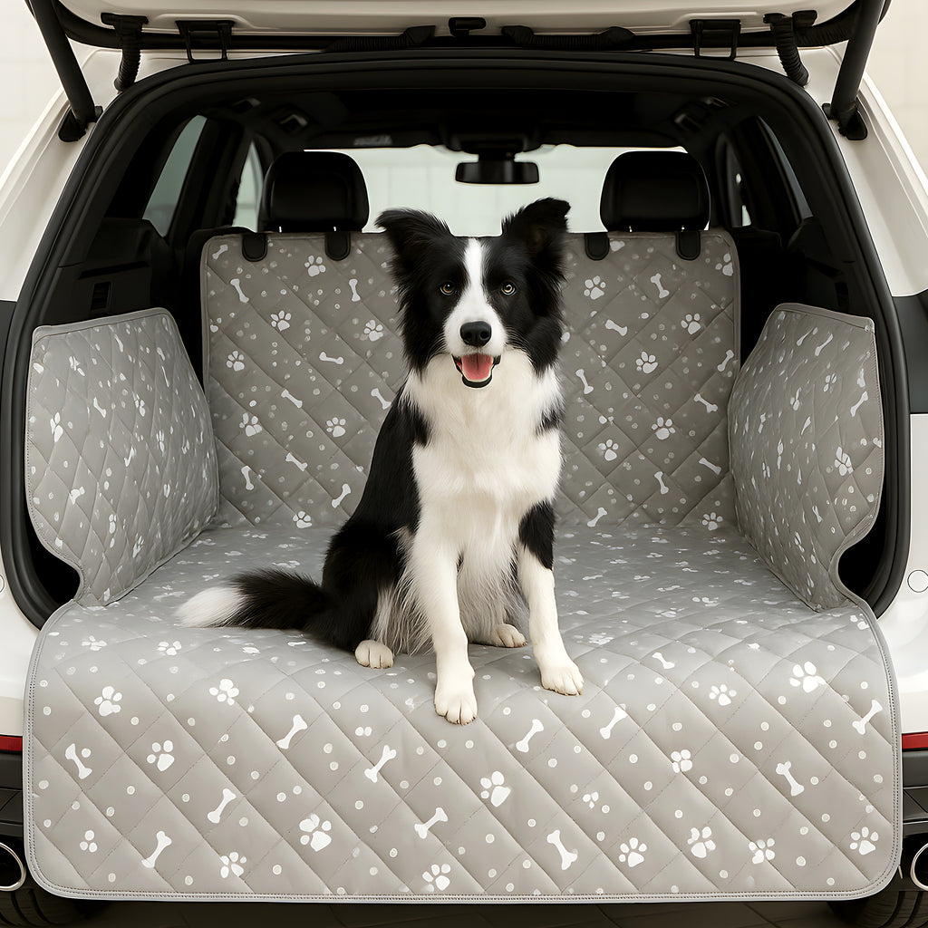 Housse de coffre imperméable motif os pour chien