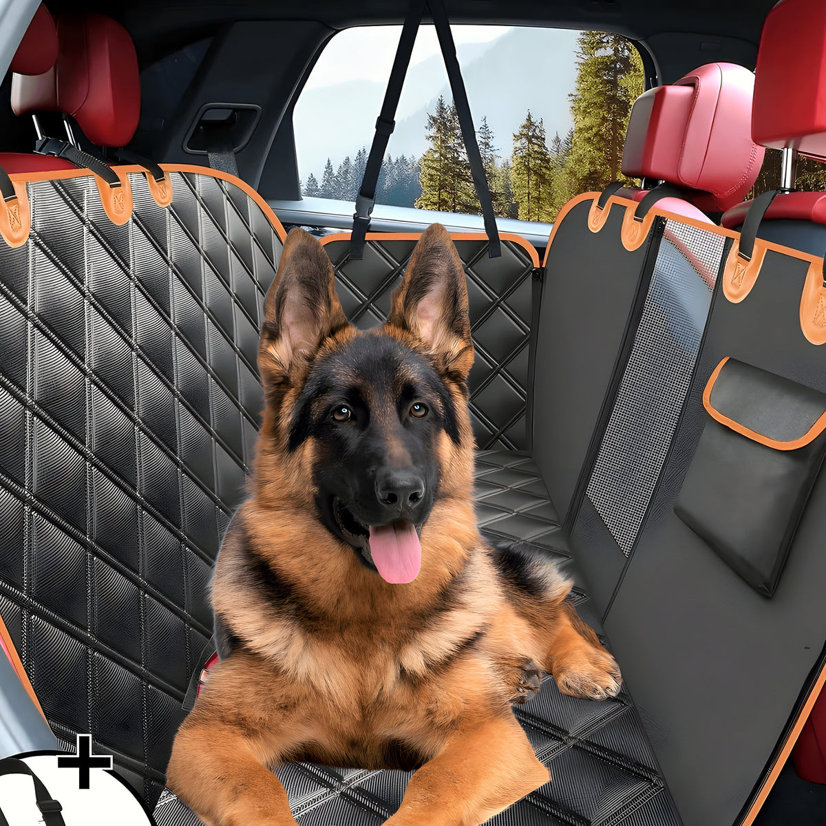 Housse de protection de siège auto avec ceinture pour chien