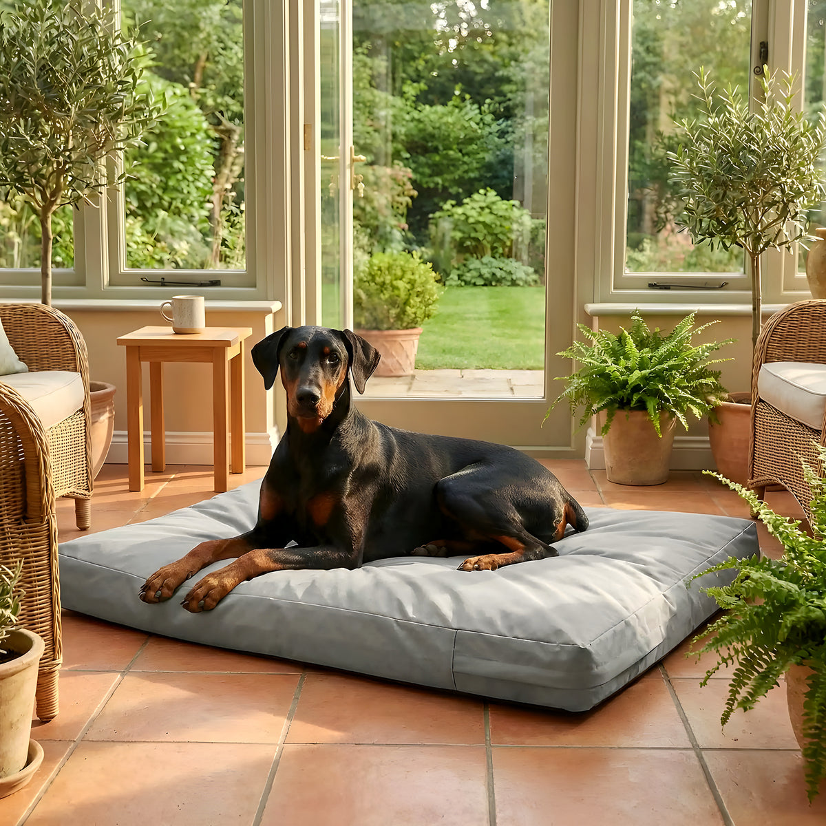 Housse double couche imperméable pour lit de chien