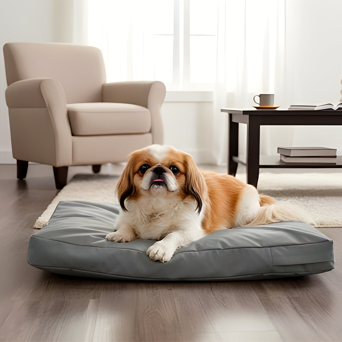 Housse double couche imperméable pour lit de chien