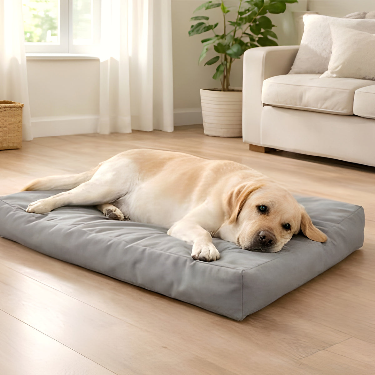 Housse double couche imperméable pour lit de chien