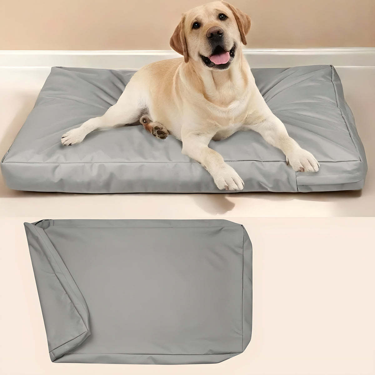 Housse double couche imperméable pour lit de chien