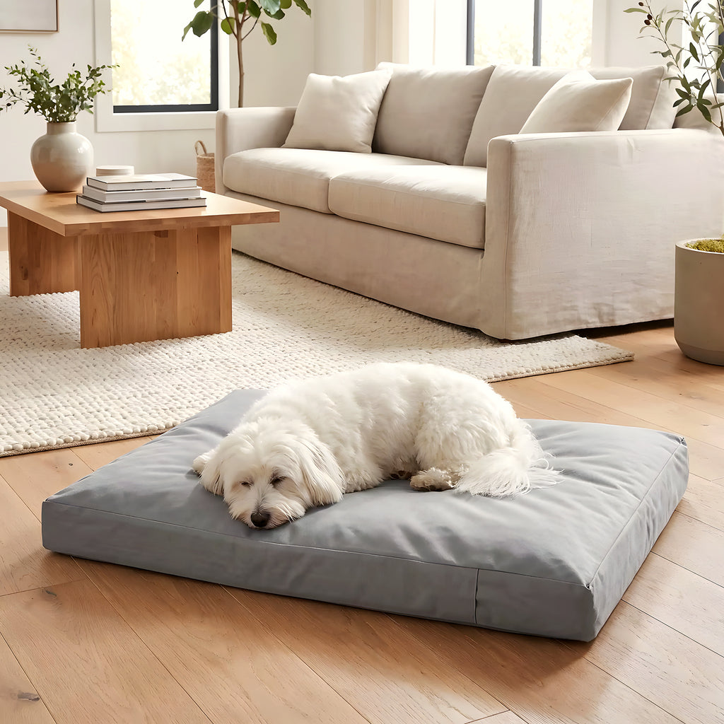 Housse imperméable grise pour coussin de chien, 5 tailles