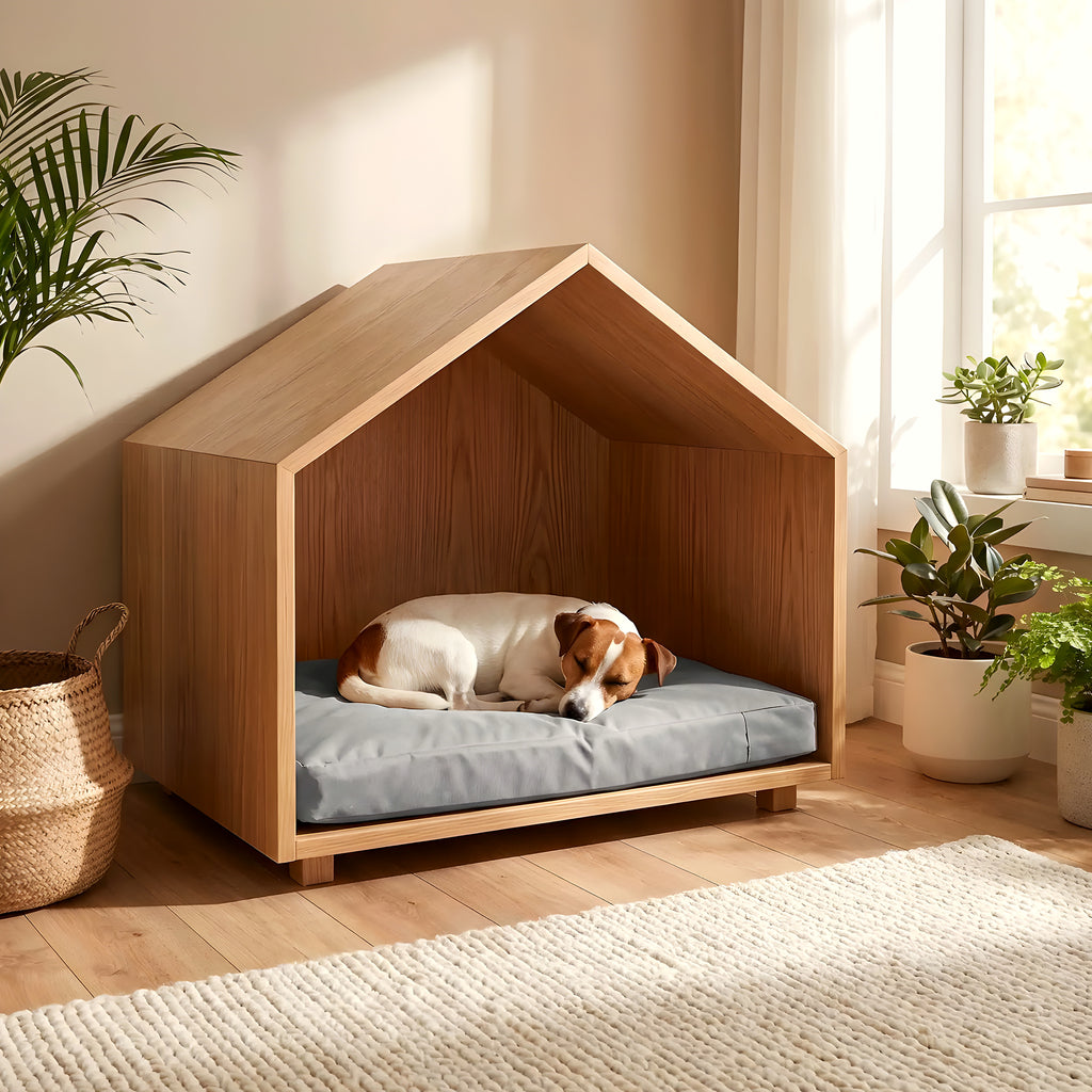 Housse imperméable grise pour coussin de chien, 5 tailles