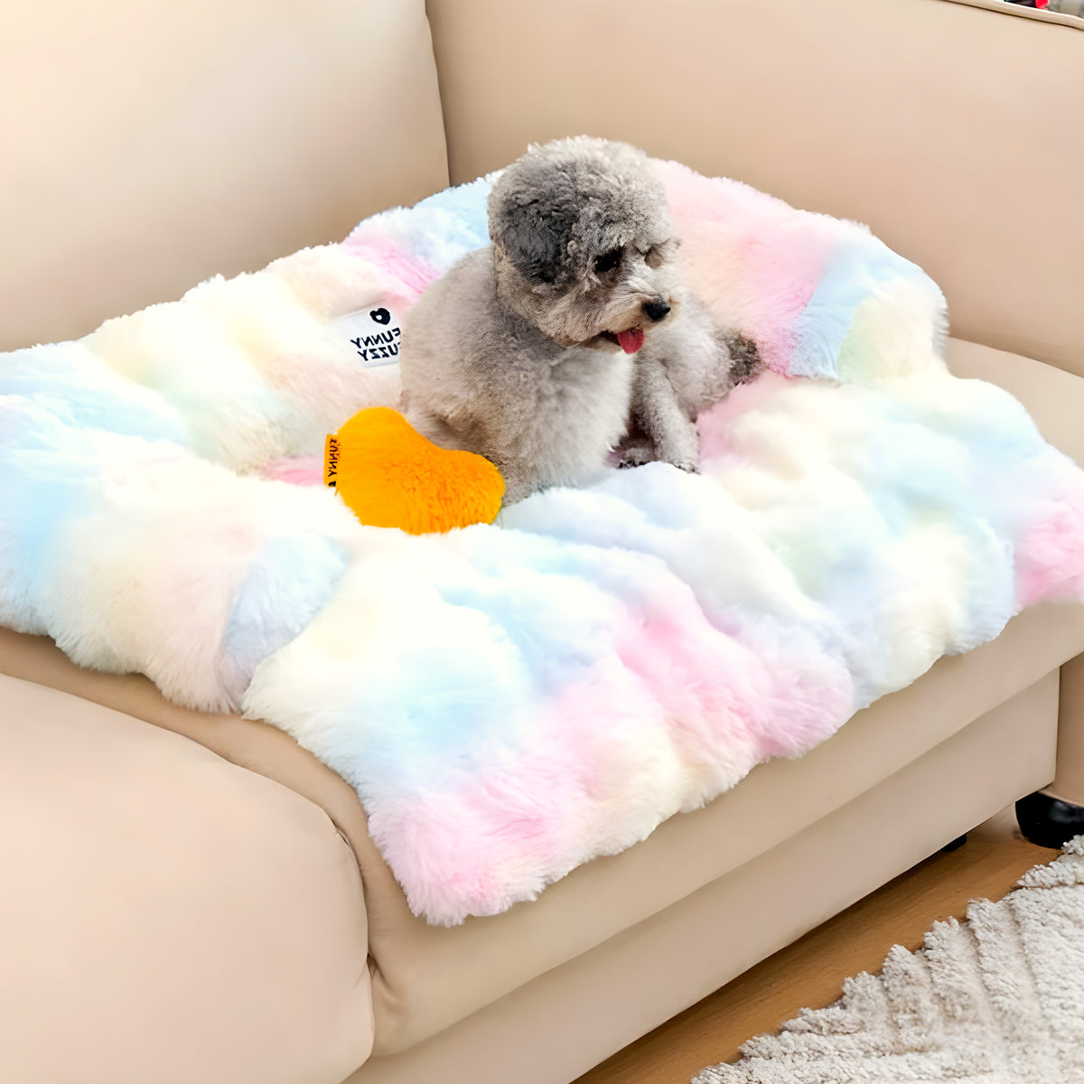 Housse lit pour canapé avec traversin en U pour chien