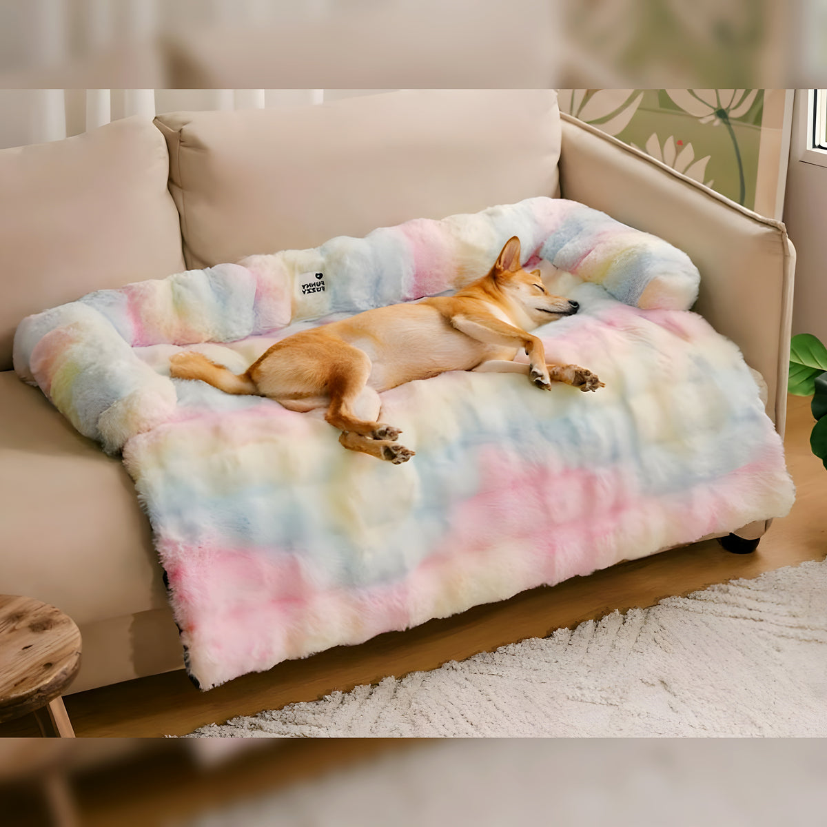 Housse lit pour canapé avec traversin en U pour chien
