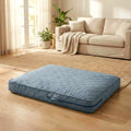 Housse matelassée imperméable en lin pour coussin de chien
