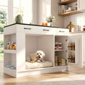 Îlot de cuisine avec niche pour chien intégrée