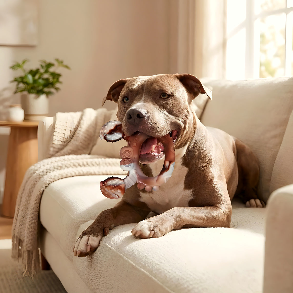 Jouet à mâcher indestructible arôme bœuf pour chien
