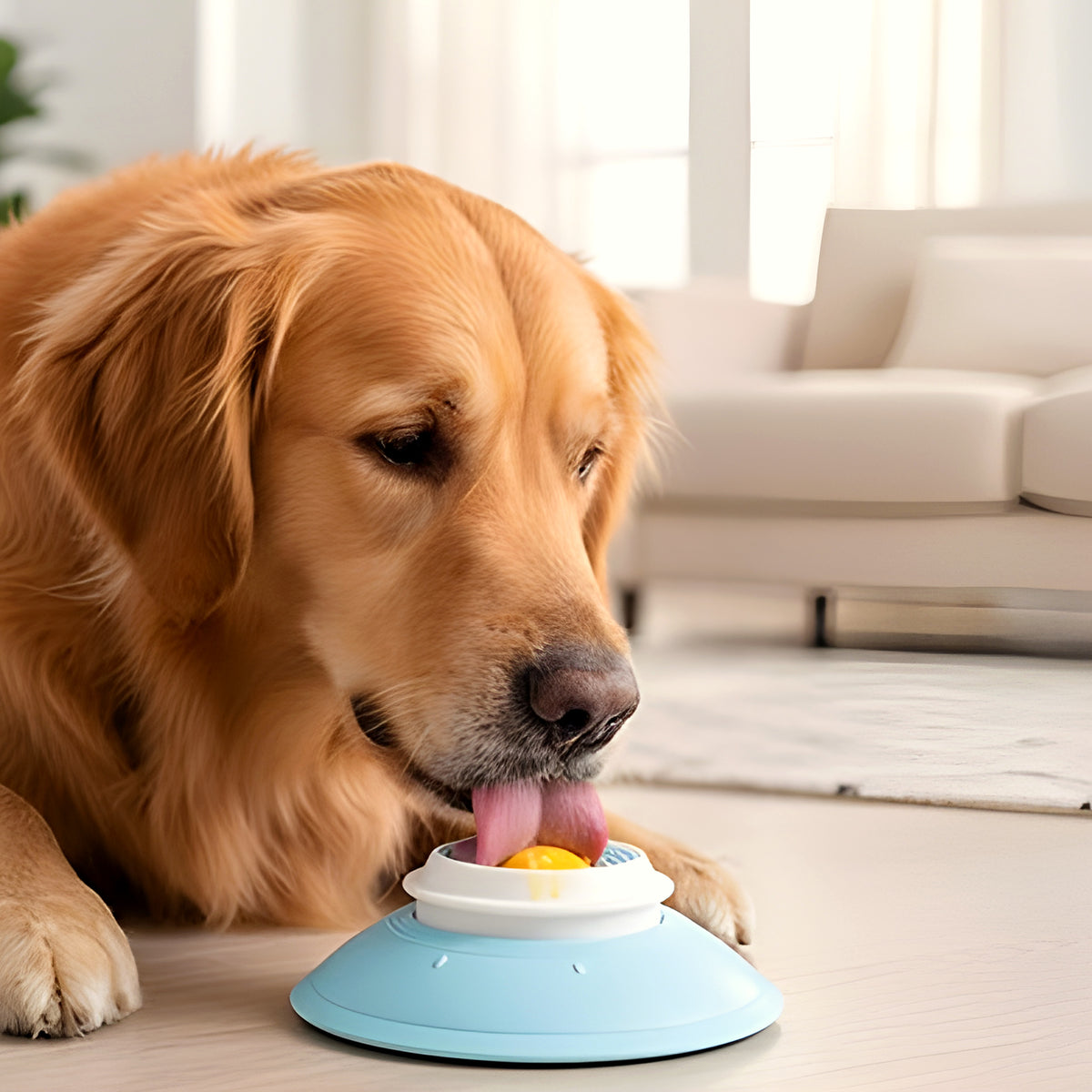 Jouet d'occupation à lécher pour chien