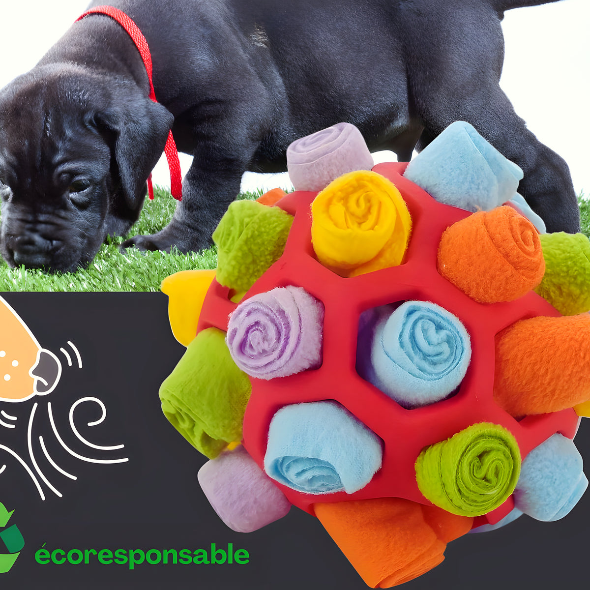 Jouet de fouille à friandises pour chien, 4 couleurs