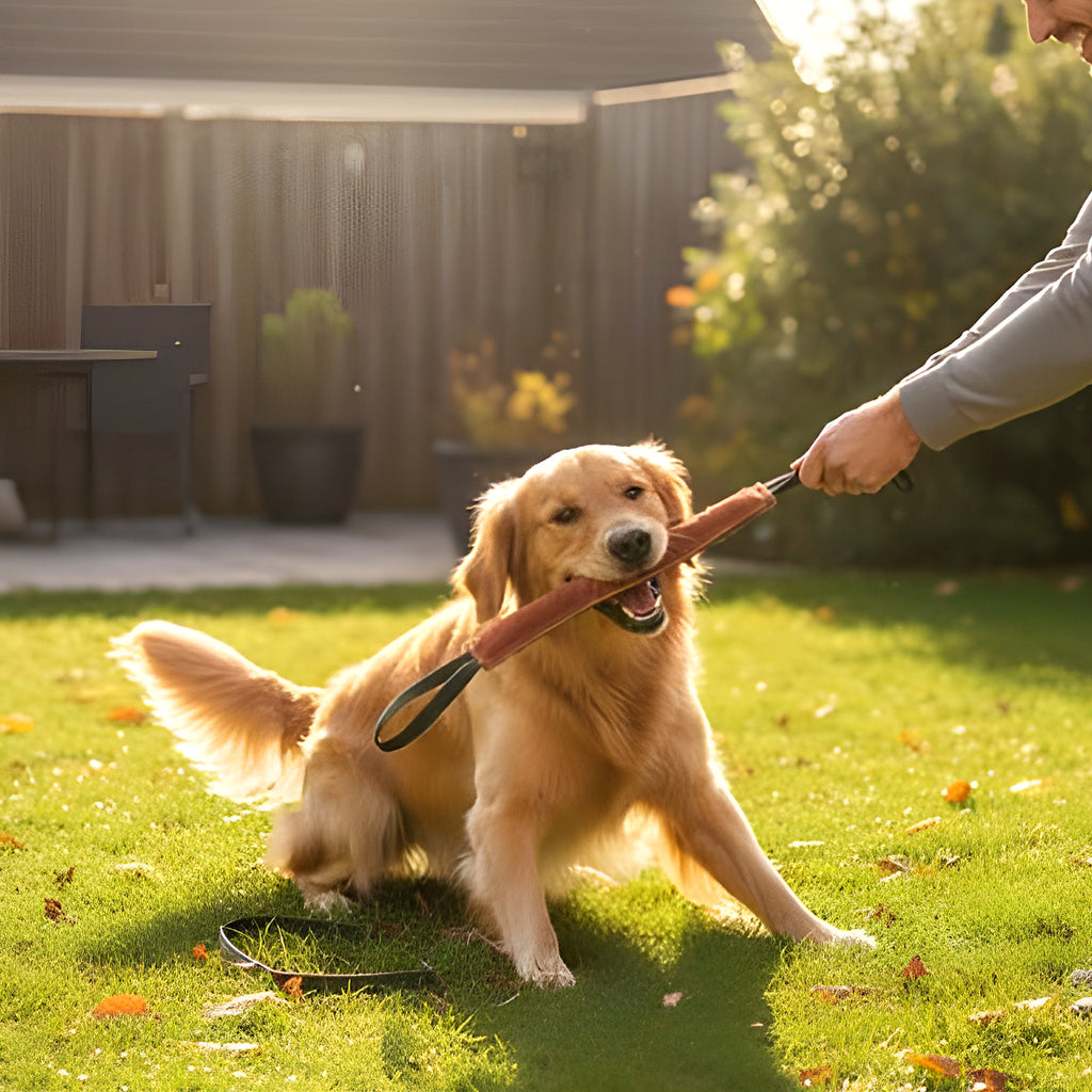 Jouet de tir à la corde à 2 sangles pour chien