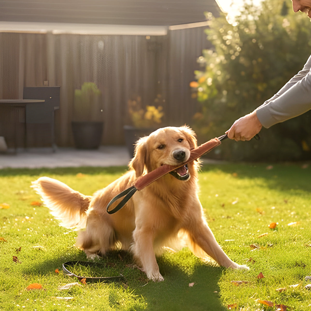 Jouet de tir à la corde à 2 sangles pour chien