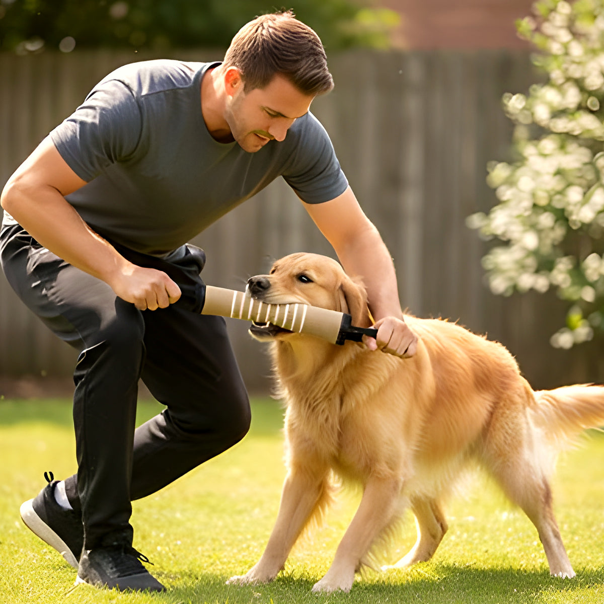 Jouet indestructible interactif en coton et lin pour chien