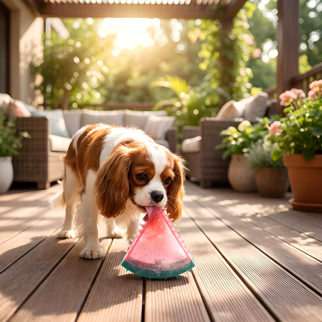 Jouet rafraîchissant ananas, citron ou pastèque pour chien