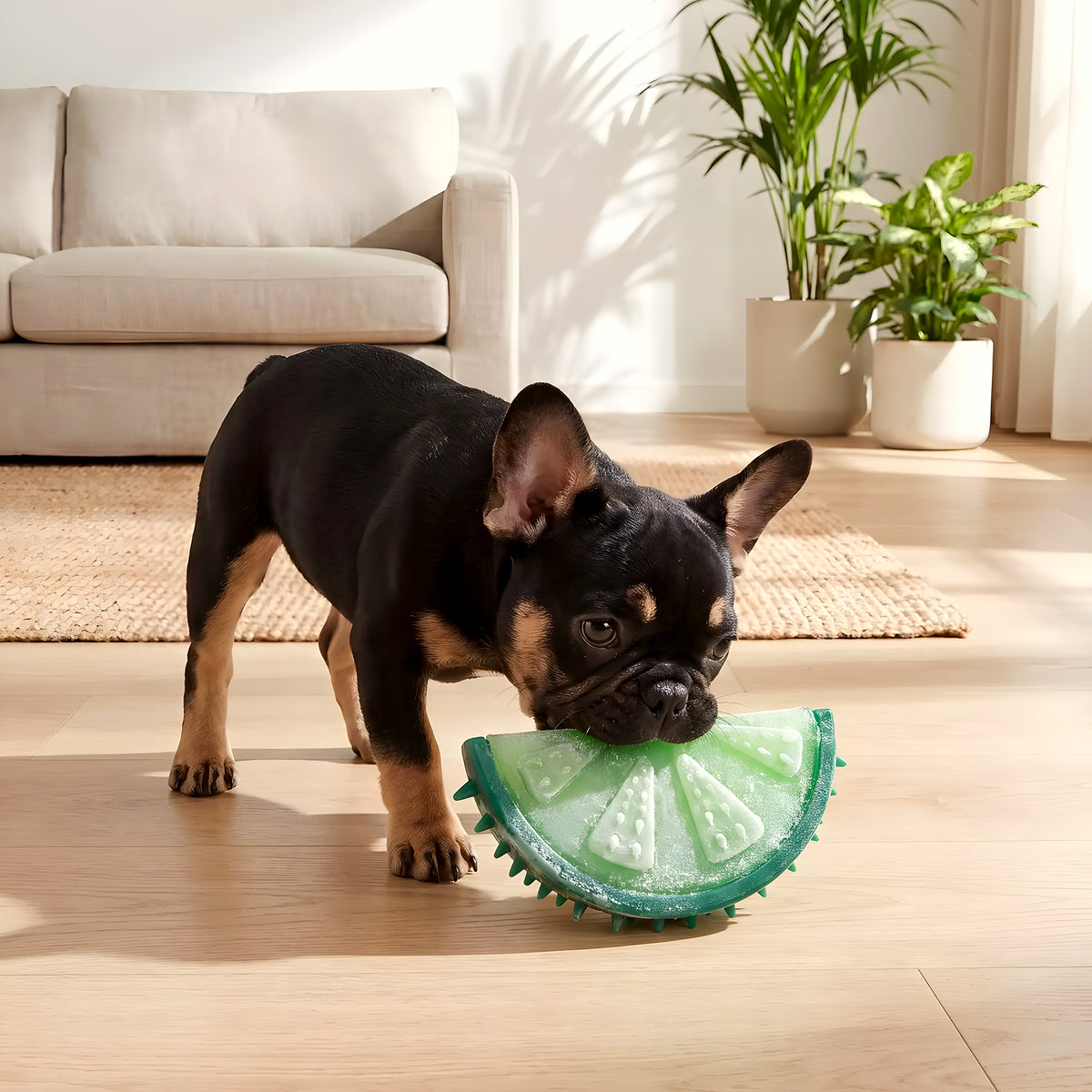 Jouet rafraîchissant ananas, citron ou pastèque pour chien
