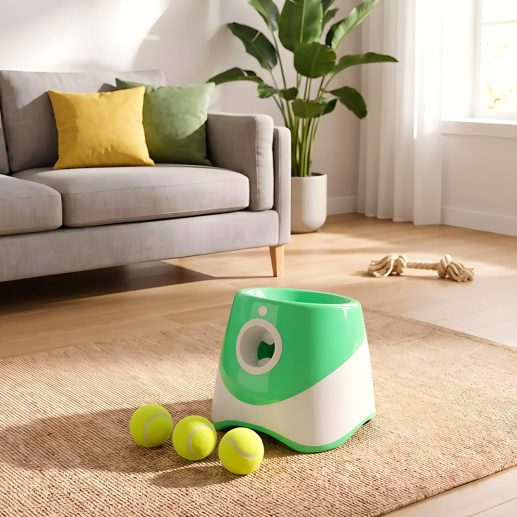 Lance-balles automatique rechargeable intérieur/extérieur