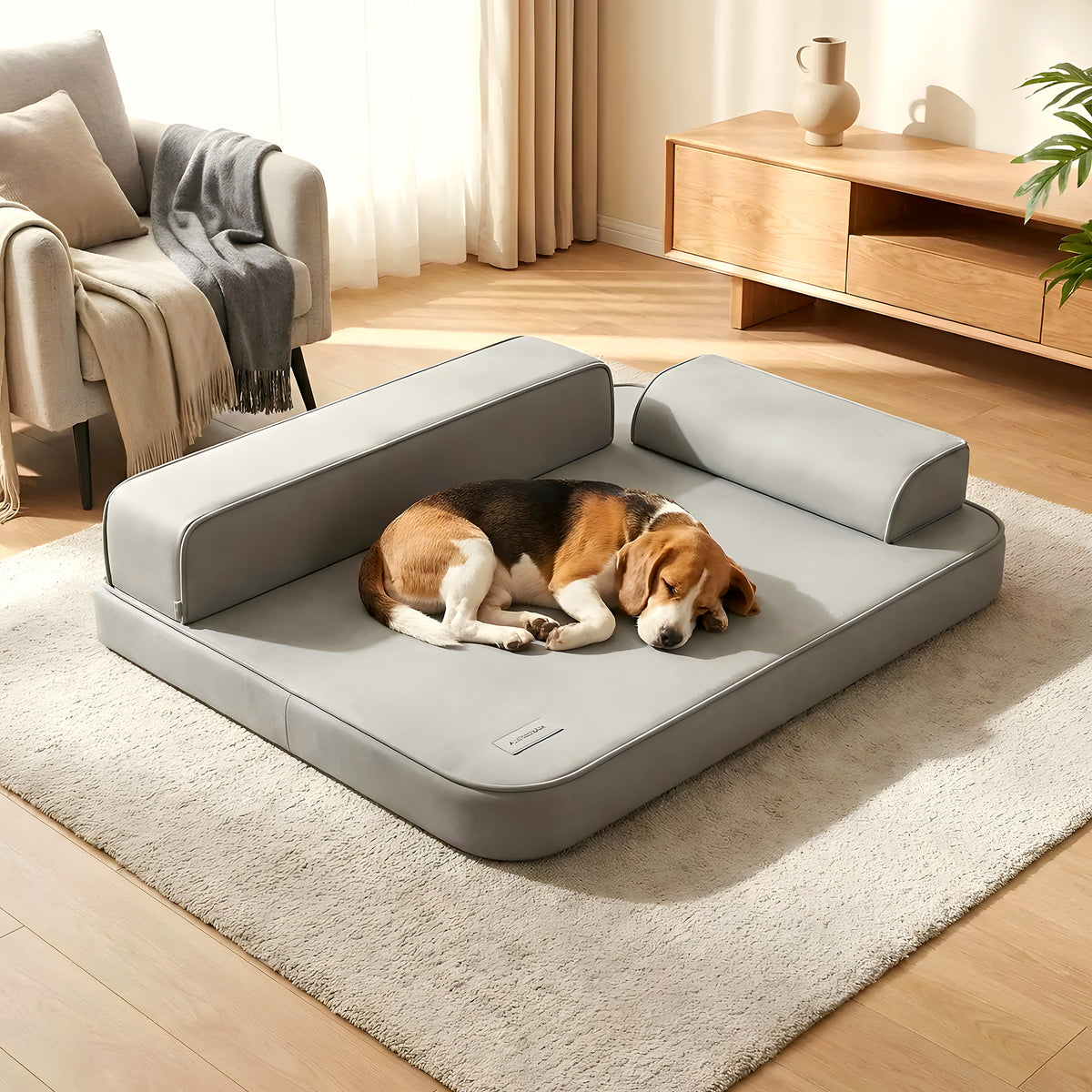 Lit canapé imperméable au design contemporain pour chien