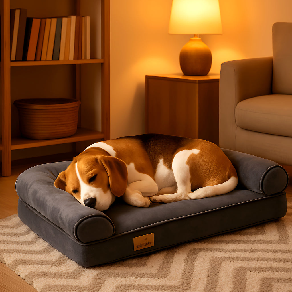 Lit canapé orthopédique XXL avec couverture chaude amovible