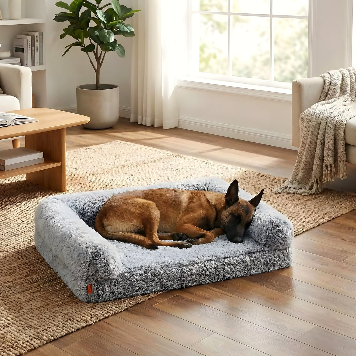 Lit canapé orthopédique XXL avec traversins pour chien