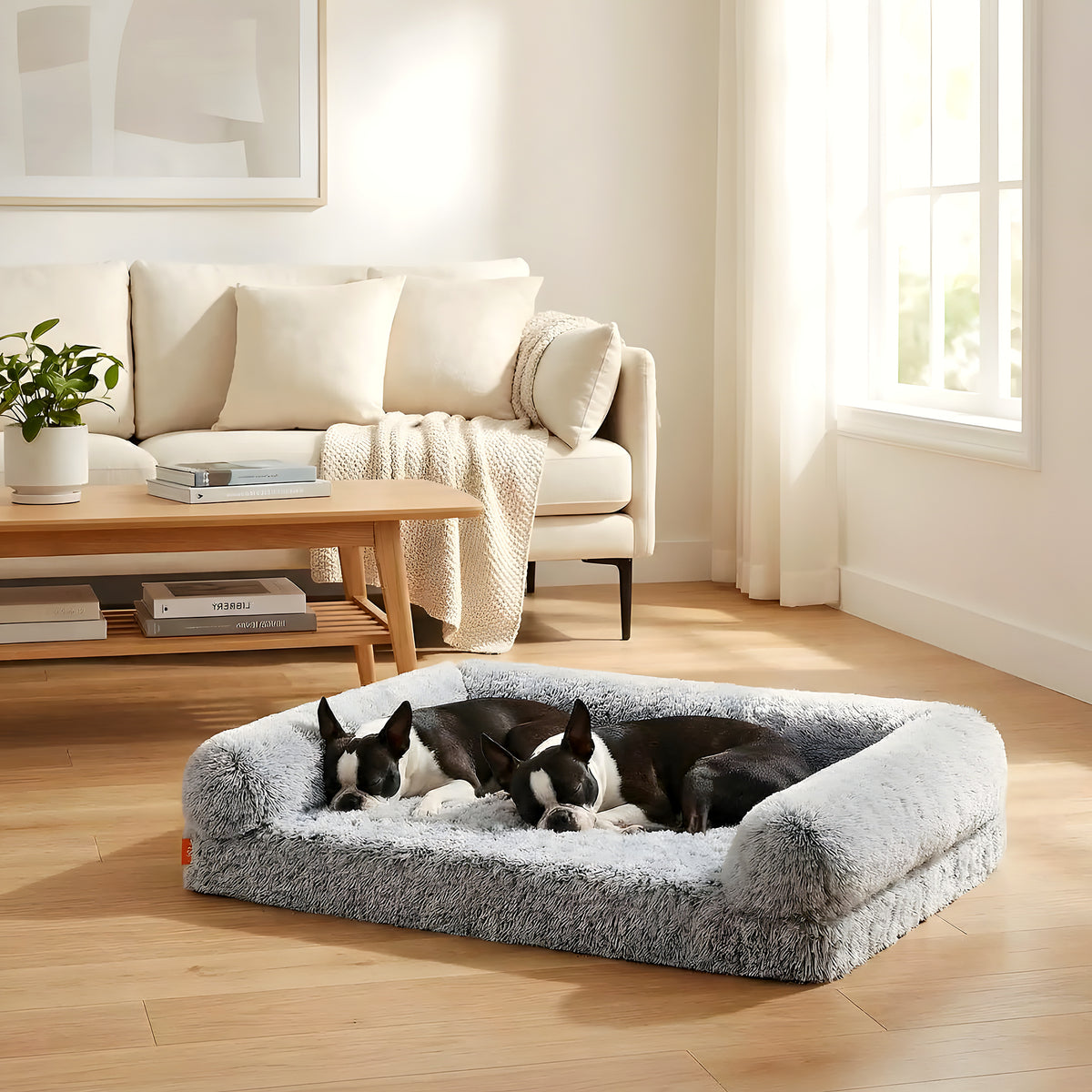 Lit canapé orthopédique XXL avec traversins pour chien