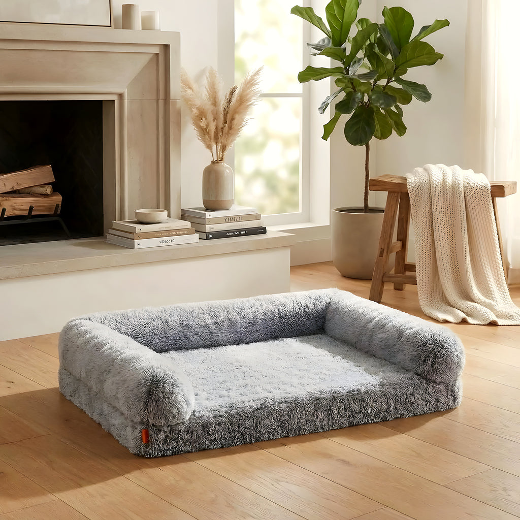 Lit canapé orthopédique XXL avec traversins pour chien