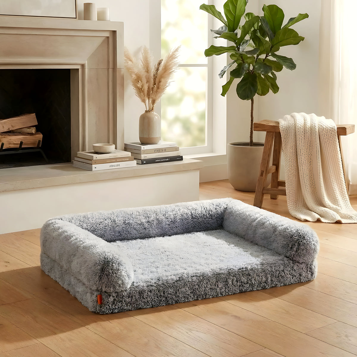 Lit canapé orthopédique XXL avec traversins pour chien