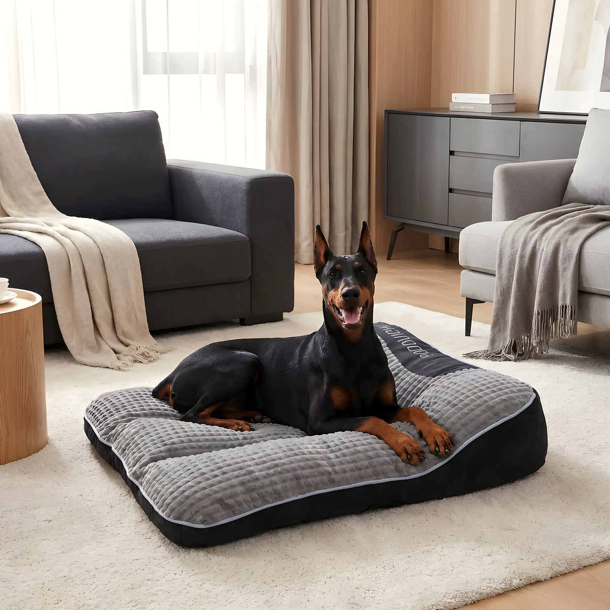 Lit cocon en velours pour chien, 4 tailles