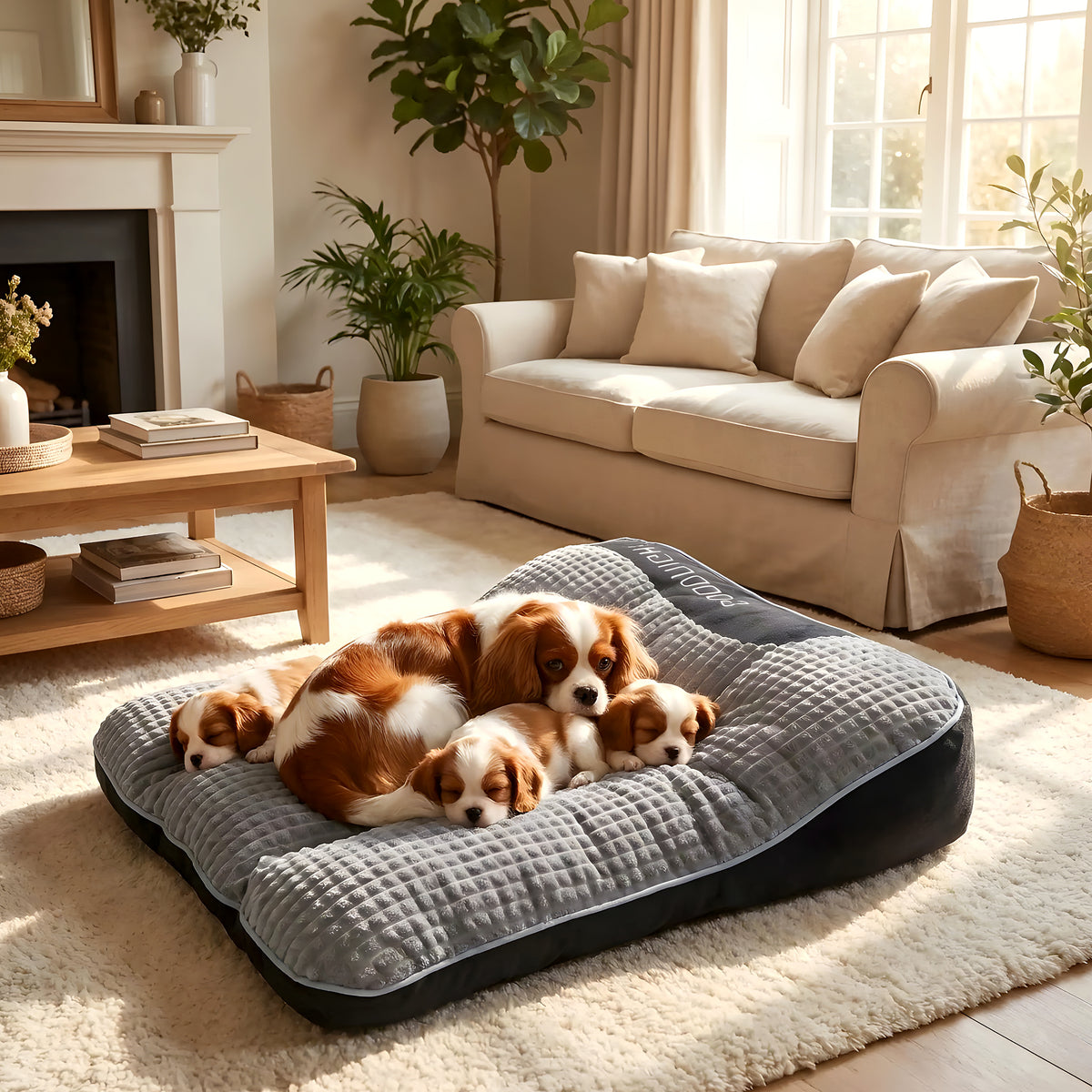 Lit cocon en velours pour chien, 4 tailles