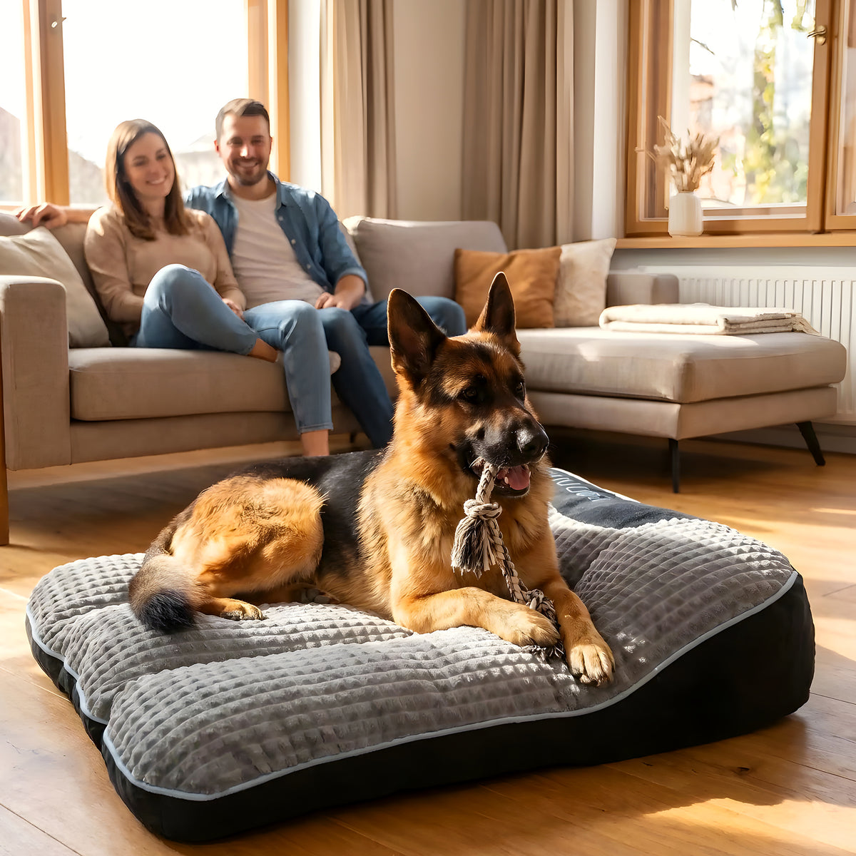 Lit cocon en velours pour chien, 4 tailles