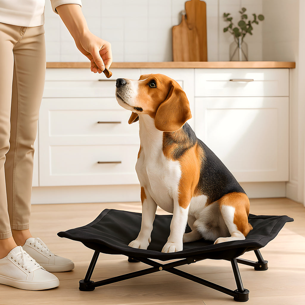 Lit de camping pliable 70 x 70 cm avec sac pour chien