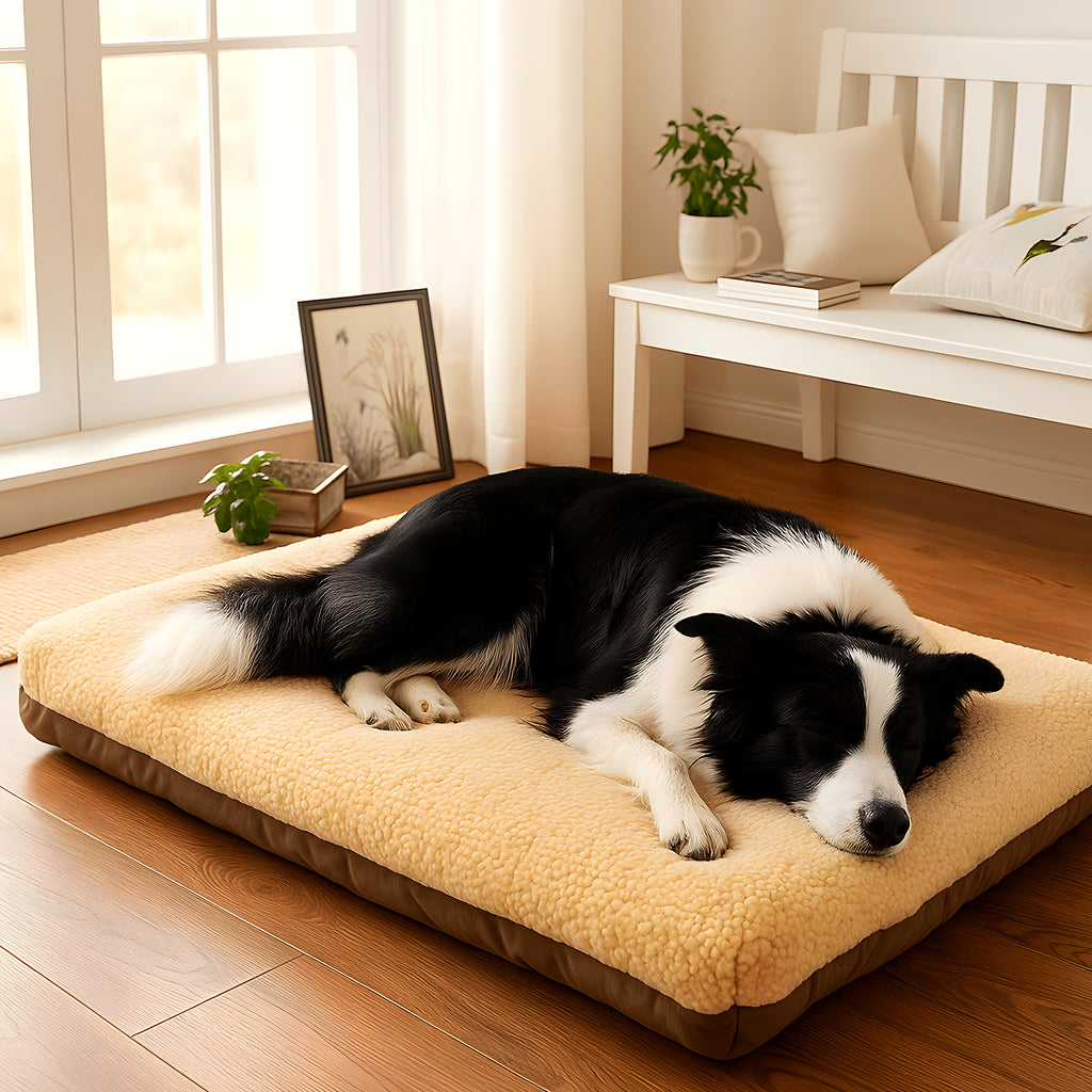 Lit en velours de maïs épais 10 cm pour chien