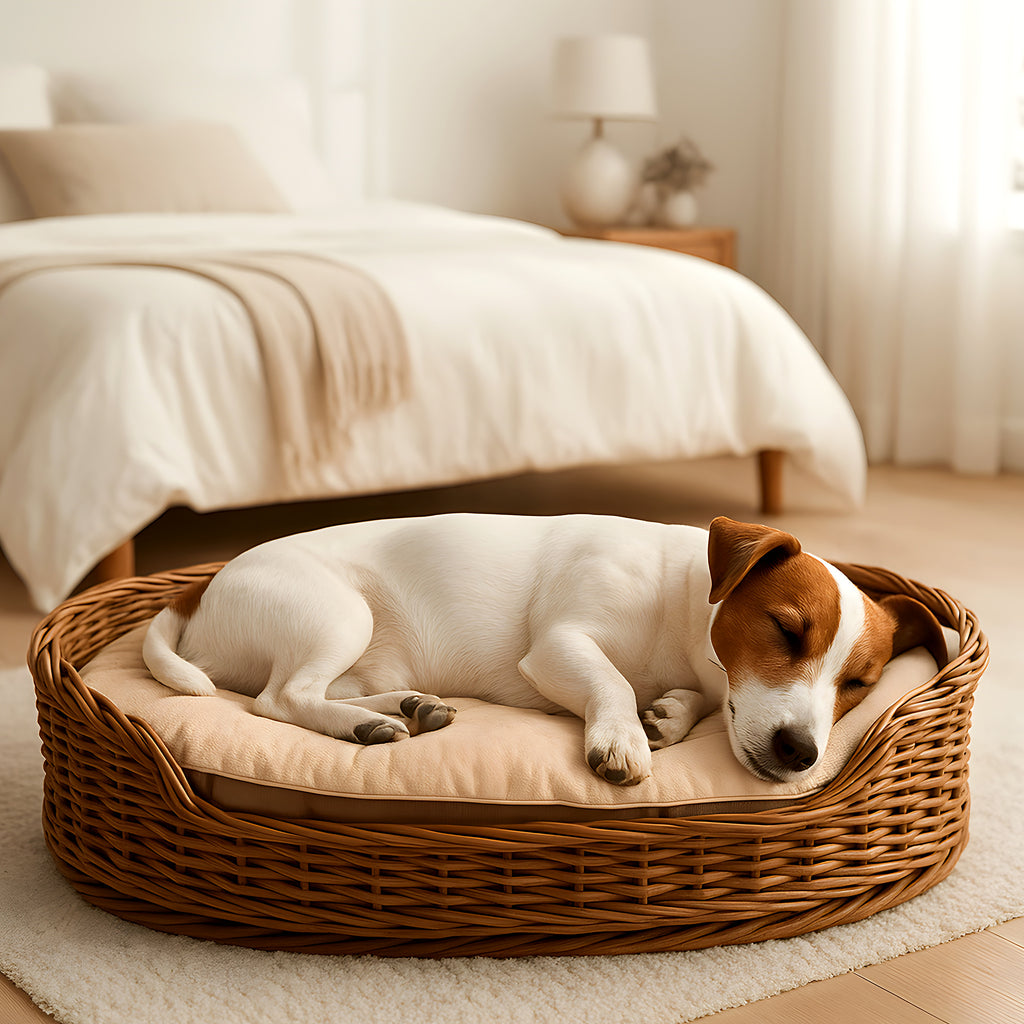 Lit en velours de maïs épais 10 cm pour chien