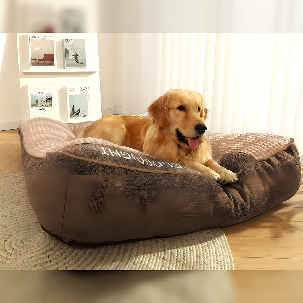 Lit imperméable à housse zippée pour chien, M à XXL