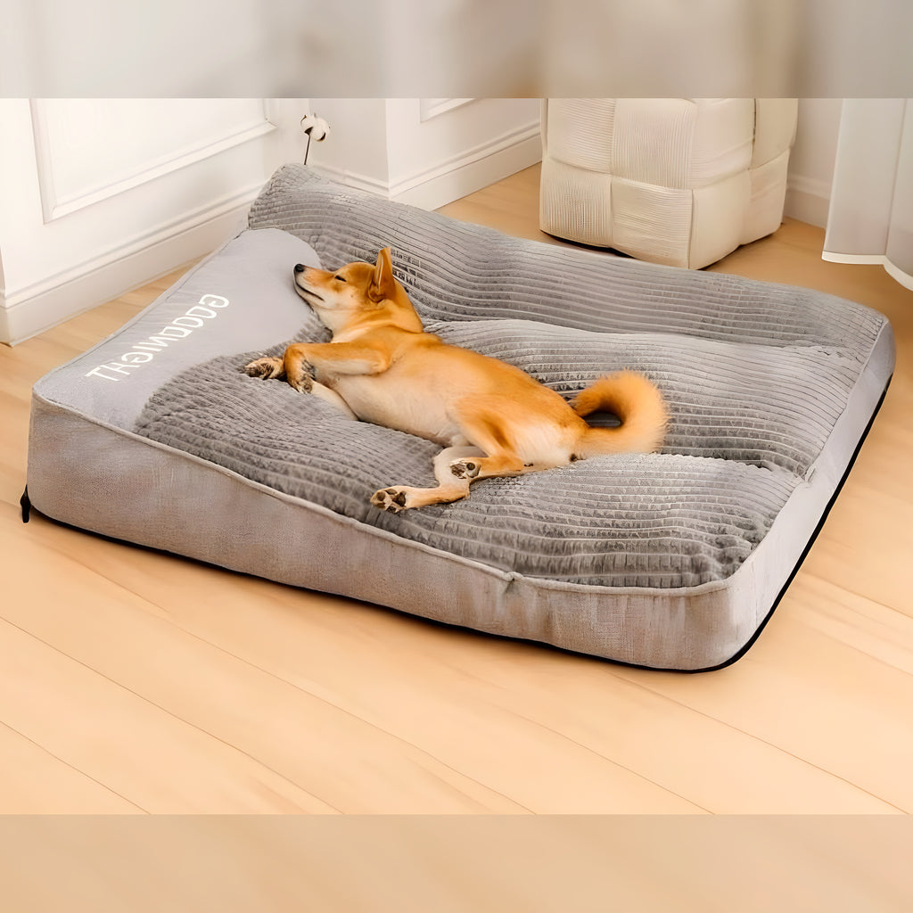 Lit imperméable à housse zippée pour chien, M à XXL
