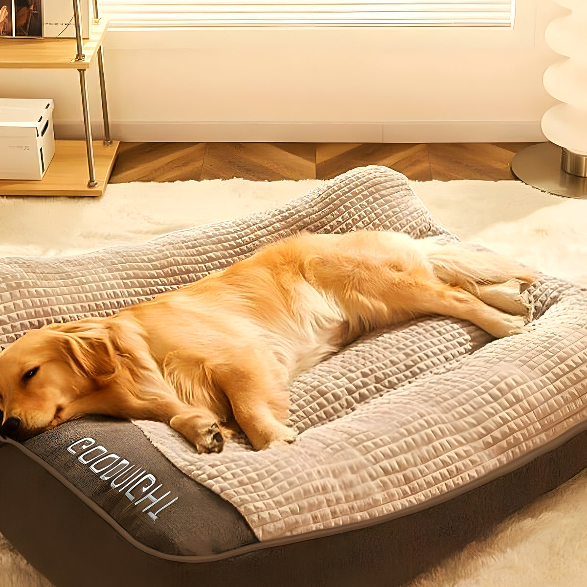 Lit imperméable à housse zippée pour chien, M à XXL