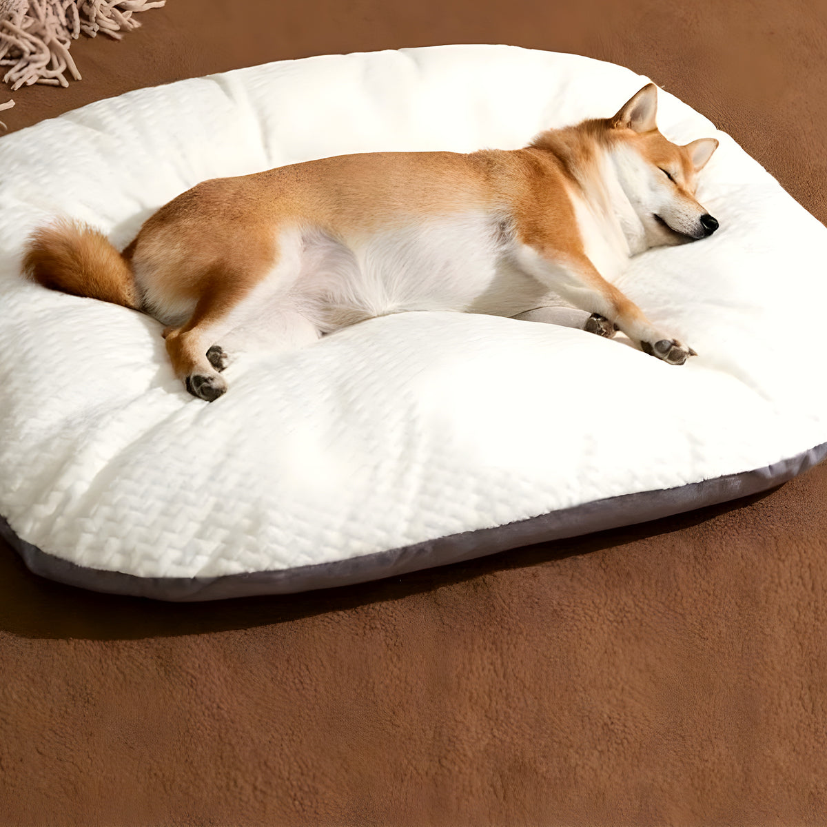 Lit moelleux en polaire corail pour chien, S à L