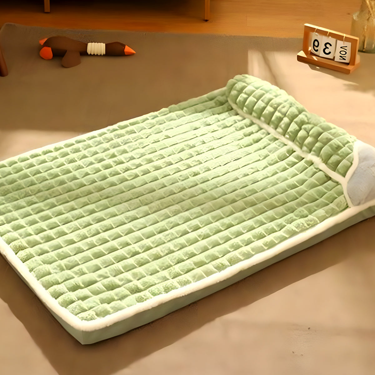 Lit orthopédique avec traversin pour chien, S à XL