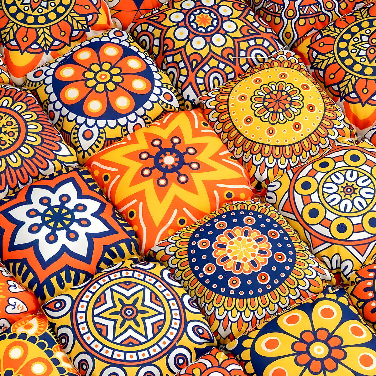 Lit orthopédique bohème inspiré des mosaïques marocaines
