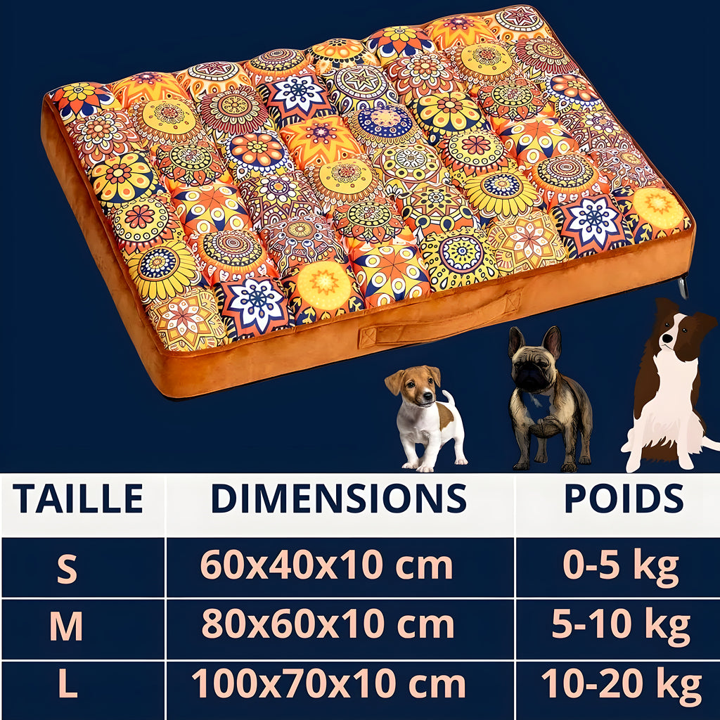 Lit orthopédique bohème inspiré des mosaïques marocaines