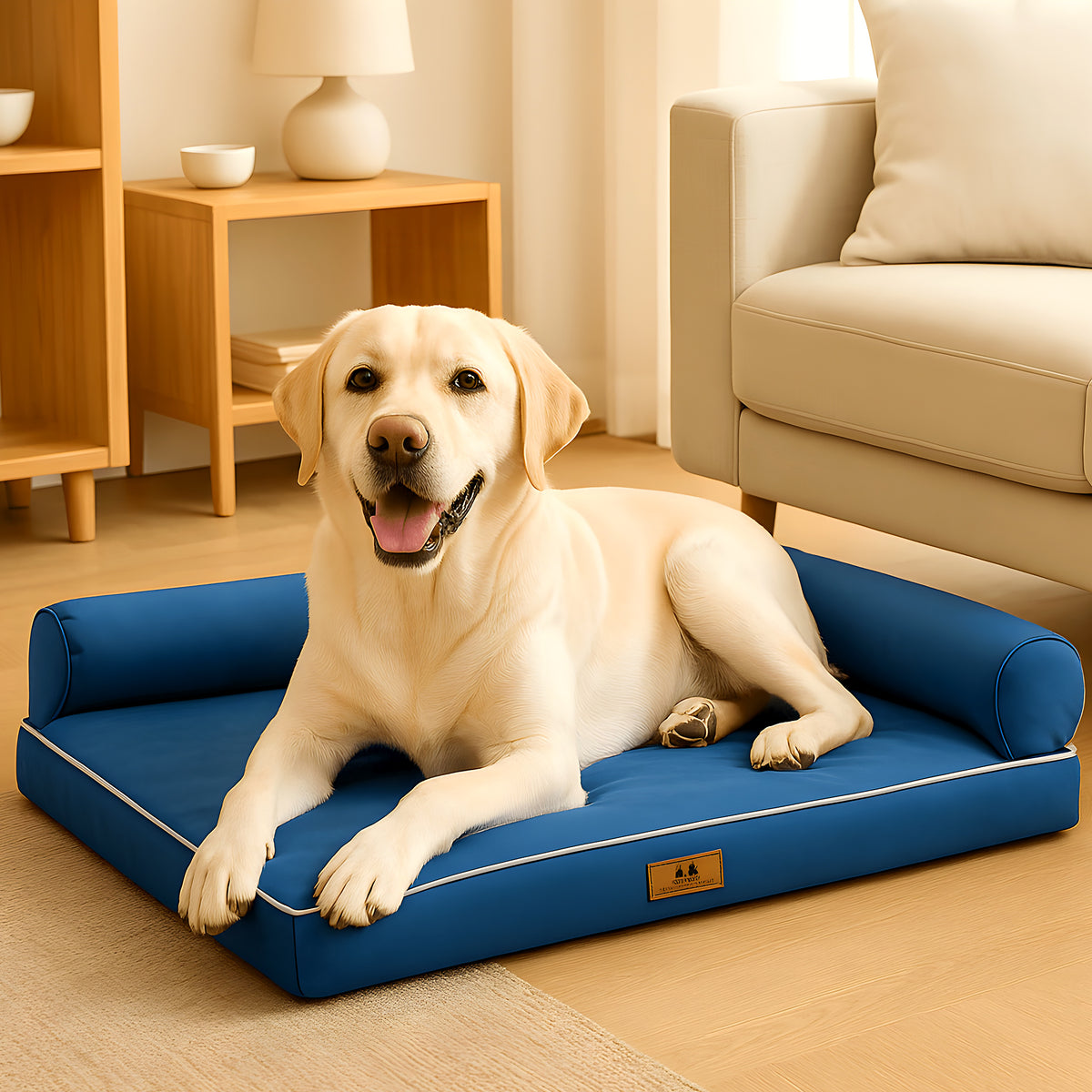 Lit orthopédique en U avec mousse de 8 cm pour chien