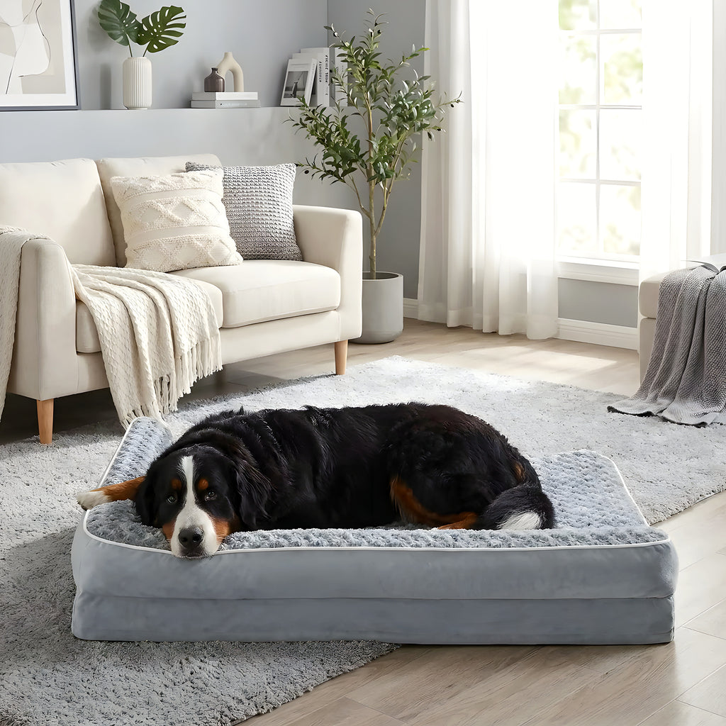 Lit orthopédique XXL gris clair pour chien jusqu'à 50 kg