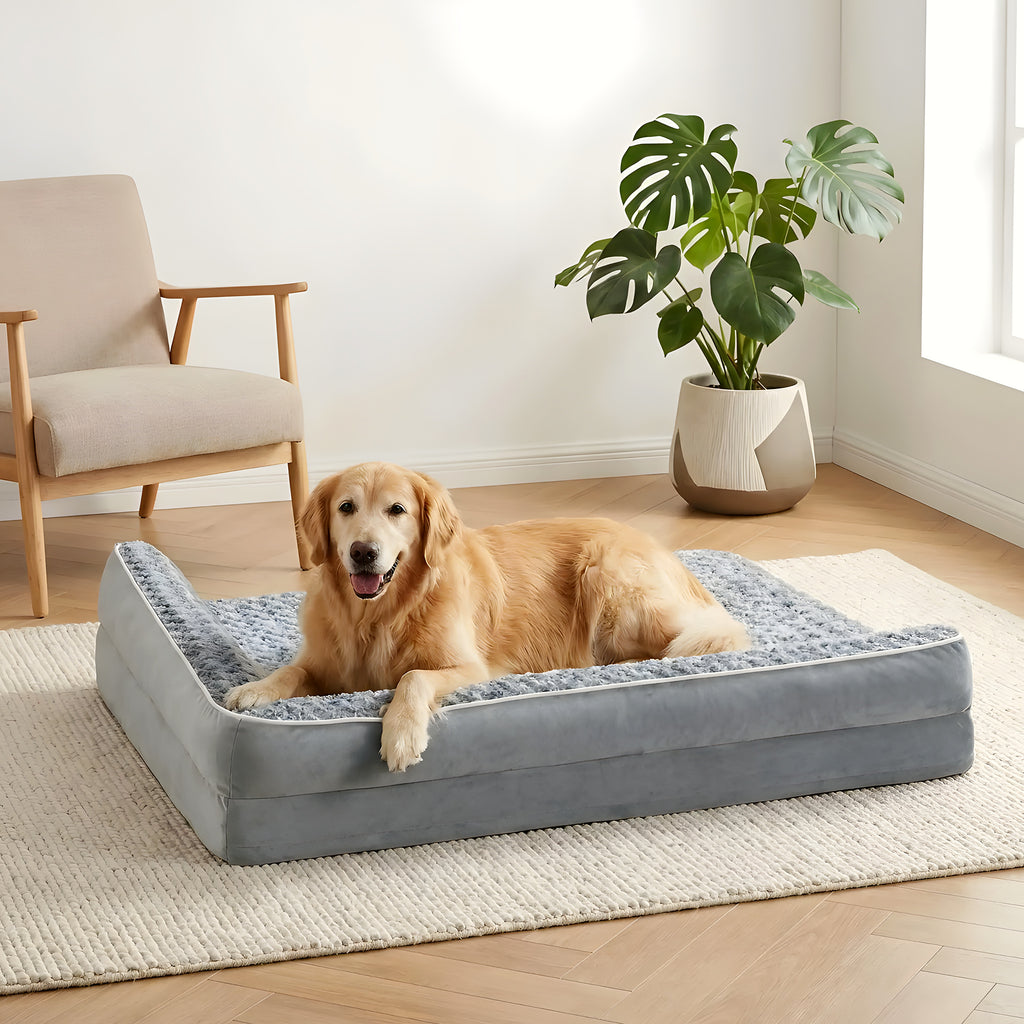 Lit orthopédique XXL gris clair pour chien jusqu'à 50 kg