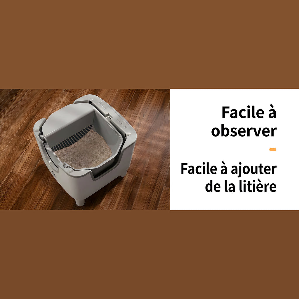 Litière autonettoyante ouverte