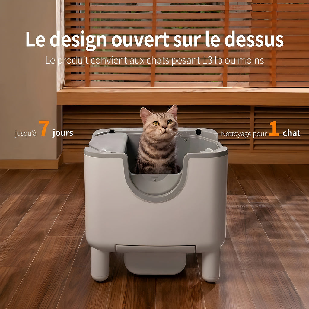 Litière autonettoyante ouverte