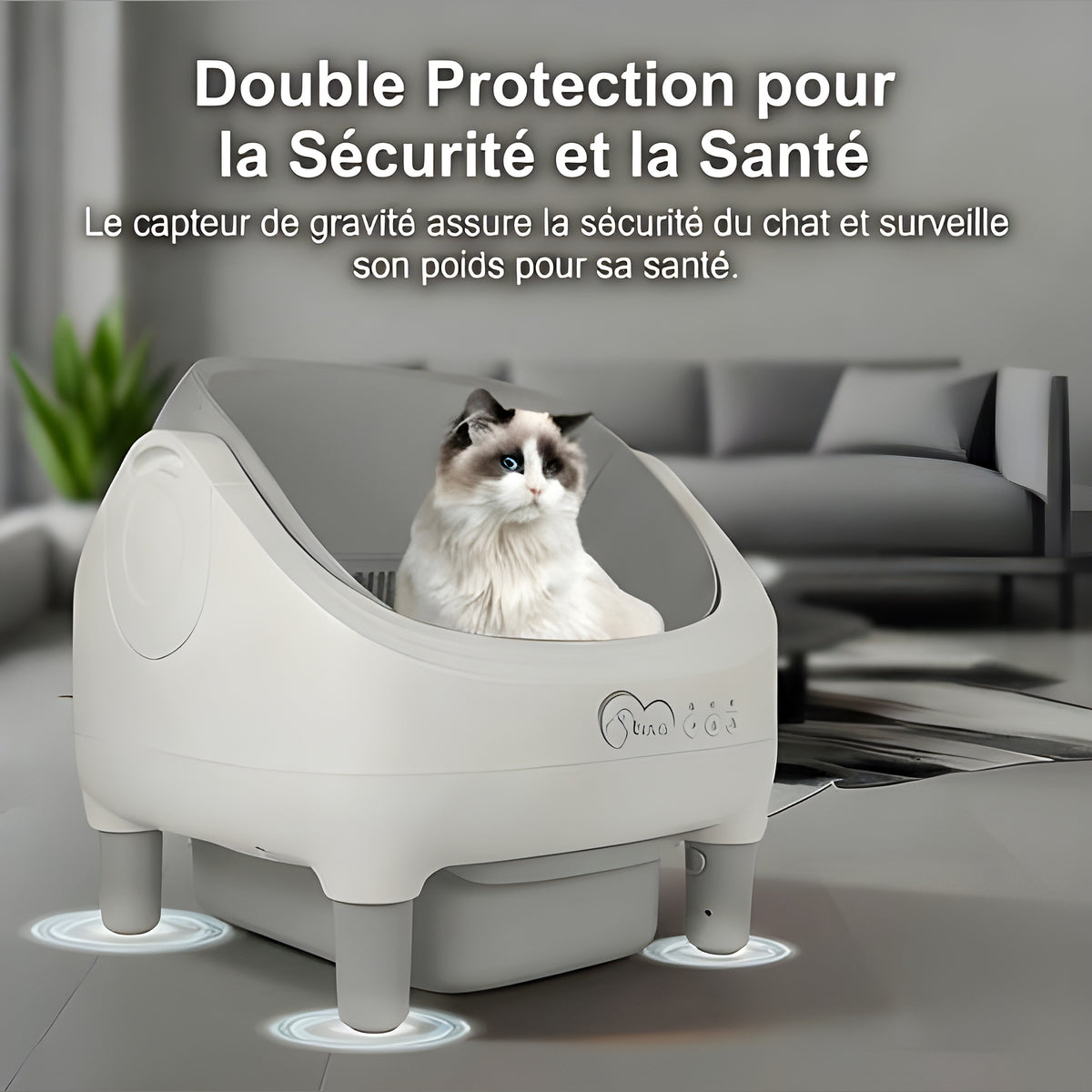 Litière autonettoyante ouverture haute