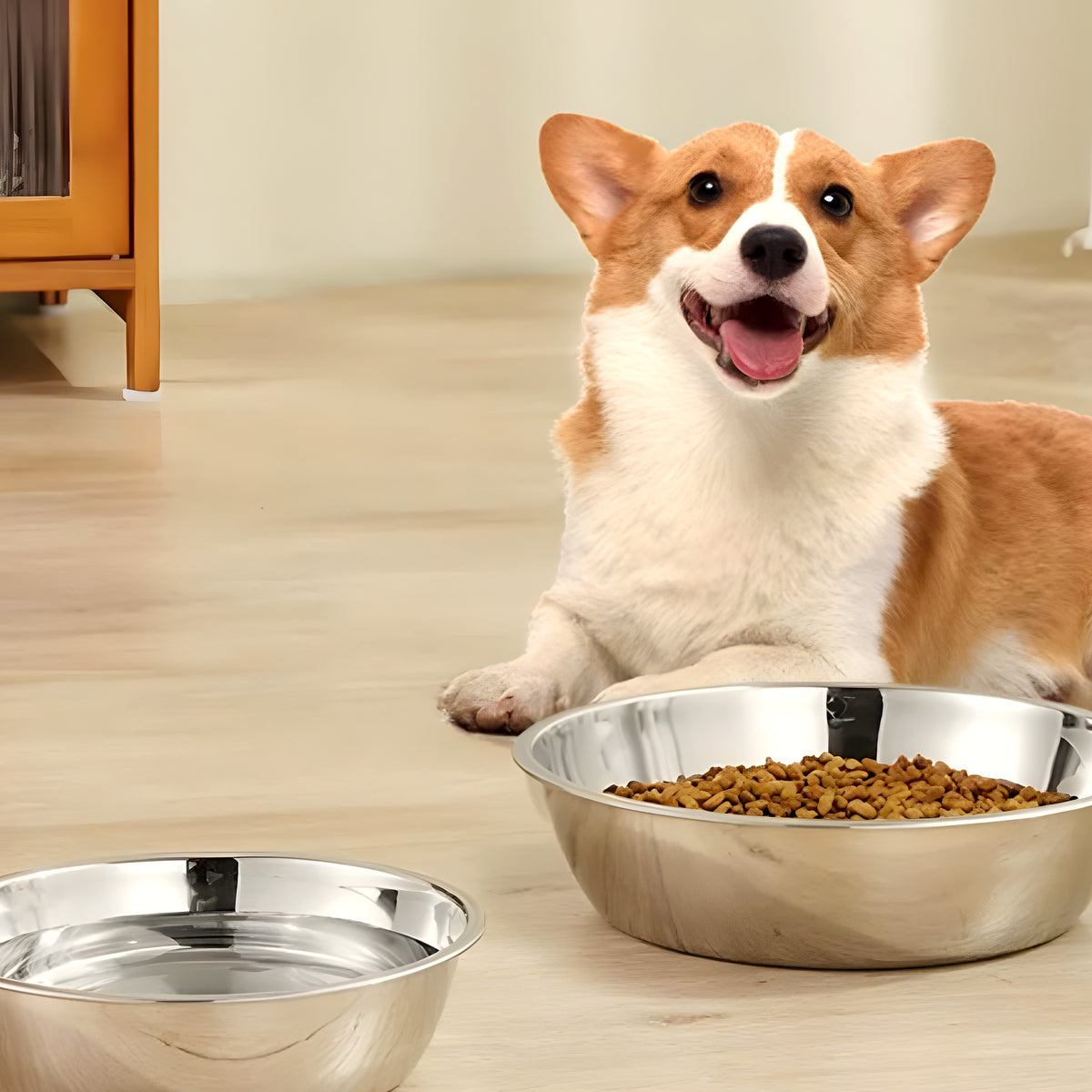 Lot de 2 gamelles en inox 304 pour chien, S à L