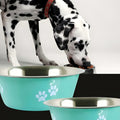 Lot de 2 gamelles inox à motifs pattes, 0,4 à 2 L