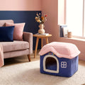 Maison d'intérieur en velours pour mini chien